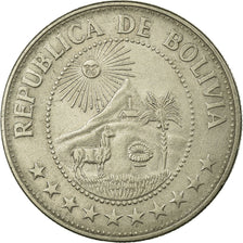 Moneda, Bolivia, F.A.O., Peso Boliviano, 1972, MBC, Níquel recubierto de acero