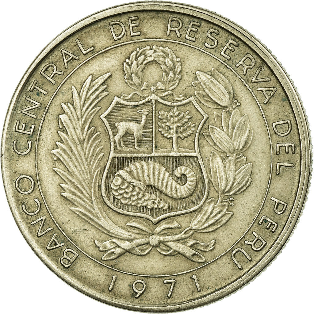 Coin, Peru, 10 Soles, 1971, Lima, EF(40-45), Copper-nickel, KM:255