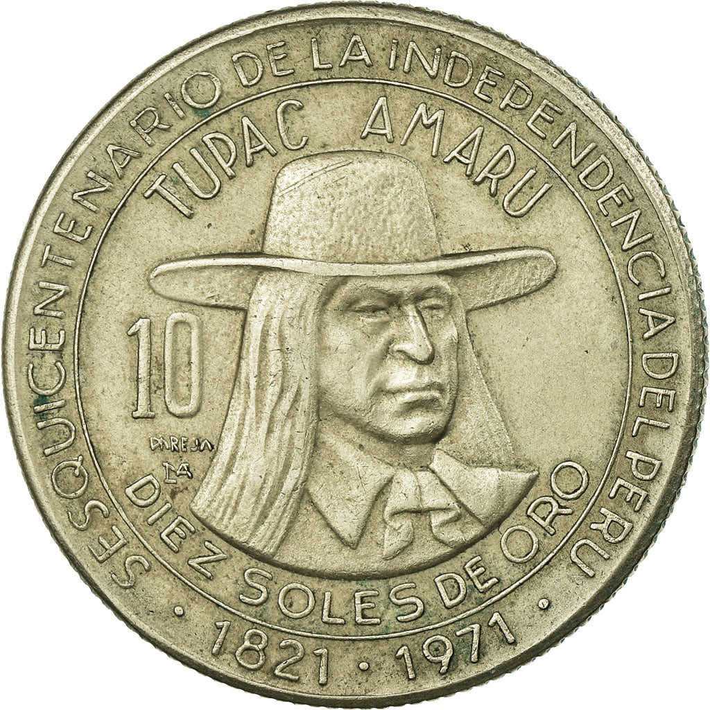 Coin, Peru, 10 Soles, 1971, Lima, EF(40-45), Copper-nickel, KM:255