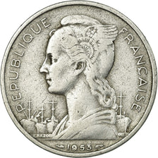 Coin, Madagascar, 5 Francs, 1953, Paris, EF(40-45), Aluminum, KM:5