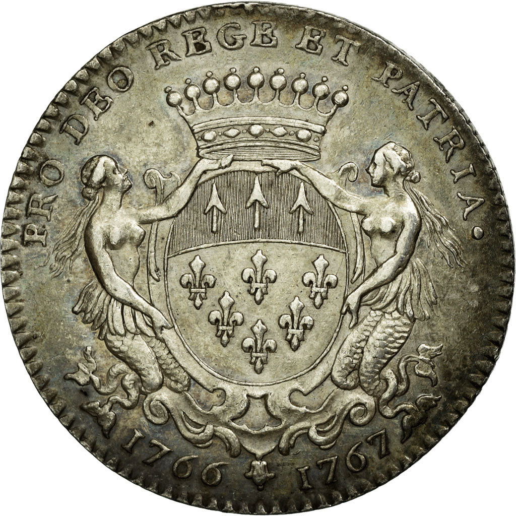 France, Token, Royal, 1767, AU(55-58), Silver, Feuardent:8926