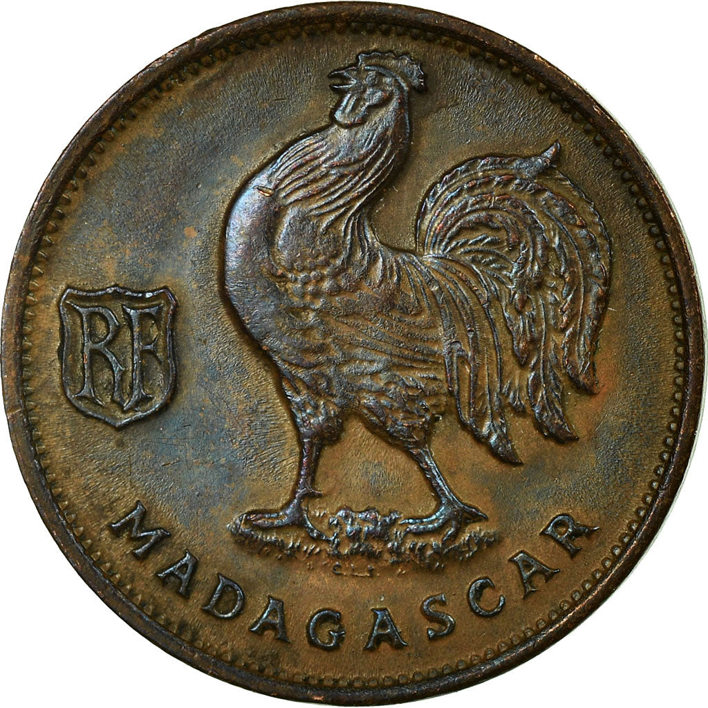 Münze, Madagascar, 50 Centimes, 1943, Pretoria, SS, Bronze, KM:1
