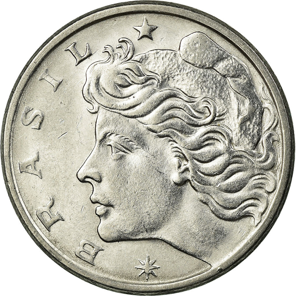 Monnaie, Brésil, 10 Centavos, 1975, SUP, Stainless Steel, KM:578.1a