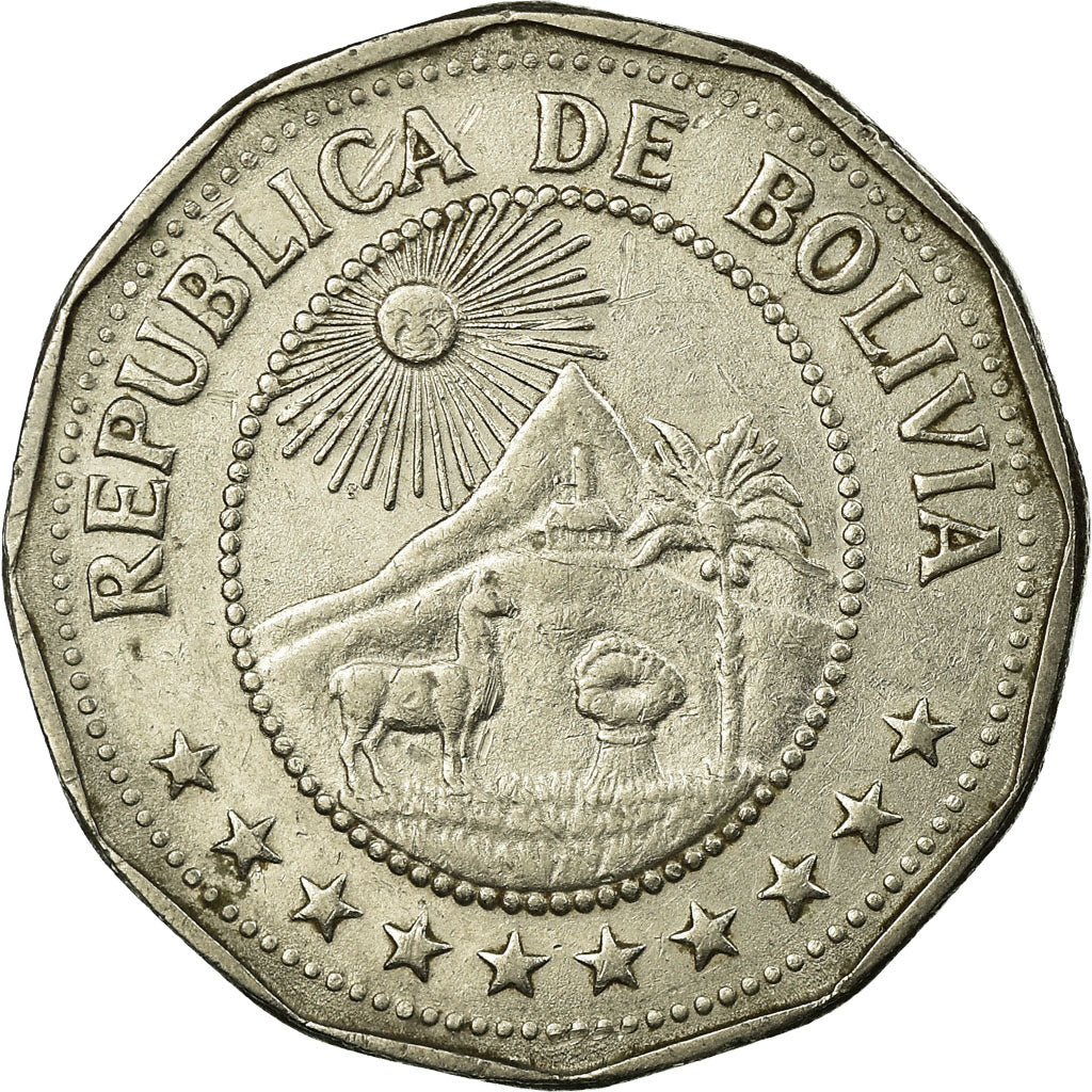 Coin, Bolivia, 25 Centavos, 1971, EF(40-45), Nickel Clad Steel, KM:193