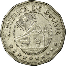 Coin, Bolivia, 25 Centavos, 1971, EF(40-45), Nickel Clad Steel, KM:193