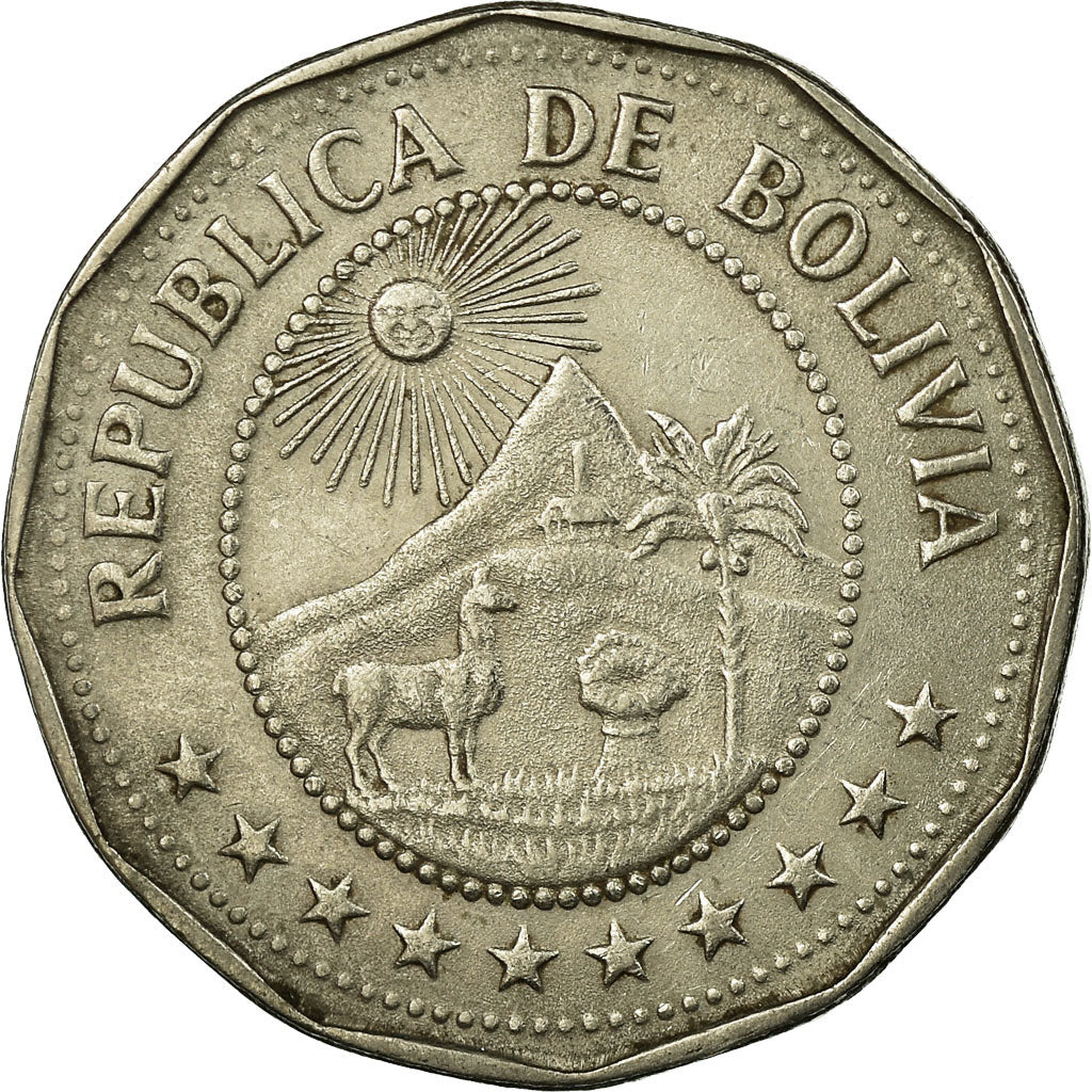 Coin, Bolivia, 25 Centavos, 1972, EF(40-45), Nickel Clad Steel, KM:193