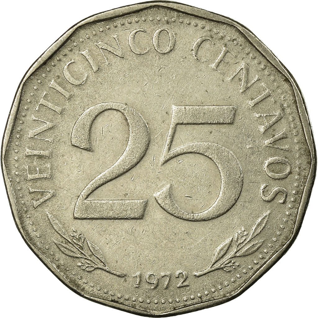 Coin, Bolivia, 25 Centavos, 1972, EF(40-45), Nickel Clad Steel, KM:193
