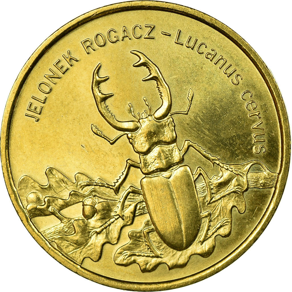 Monnaie, Pologne, Jelonek Rogacz - Lucanus cervus., 2 Zlote, 1997, Warsaw, TTB+