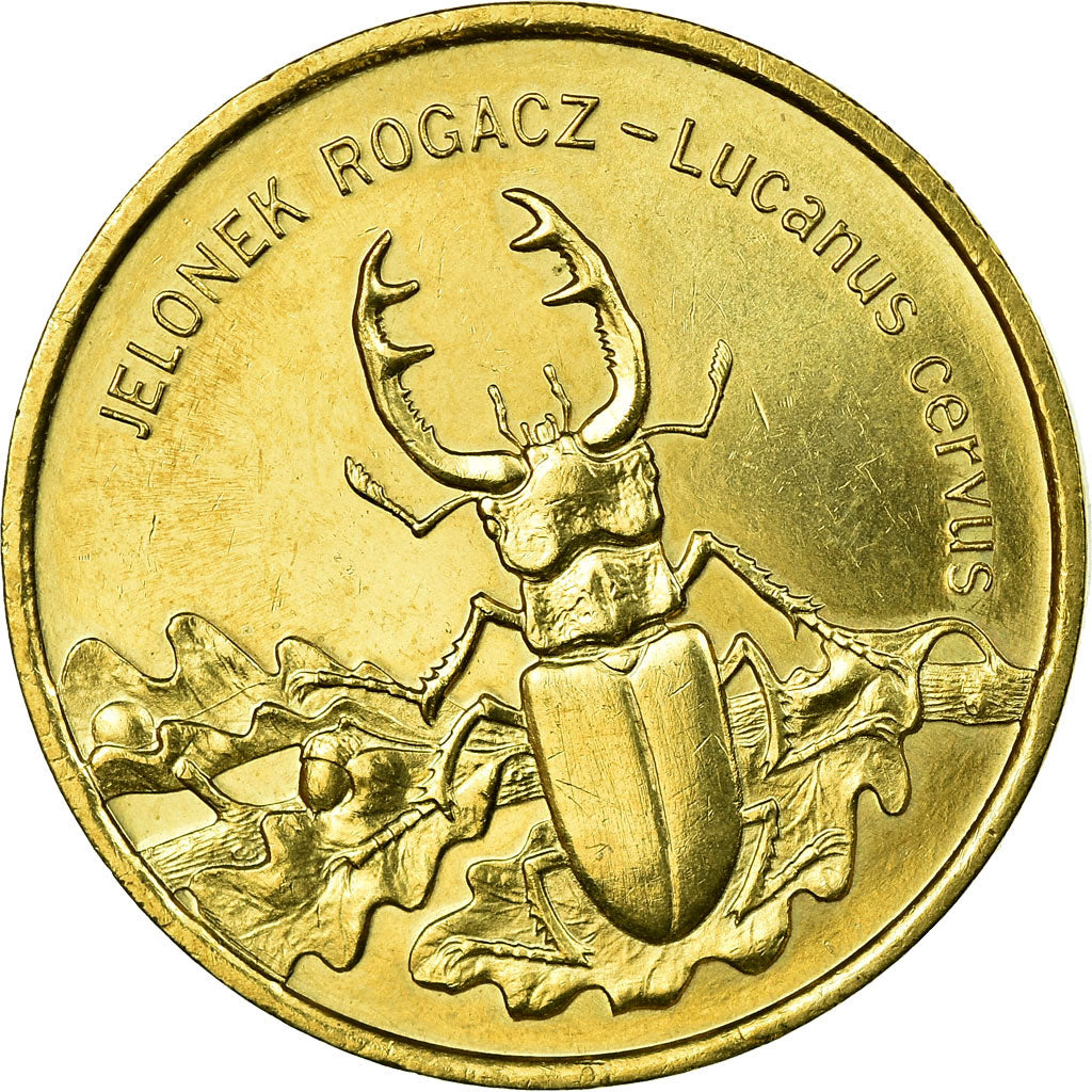 Moneta, Polska, Jelonek Rogacz - Lucanus cervus., 2 Zlote, 1997, Warsaw