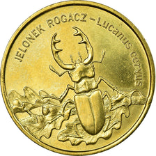 Coin, Poland, Jelonek Rogacz - Lucanus cervus., 2 Zlote, 1997, Warsaw