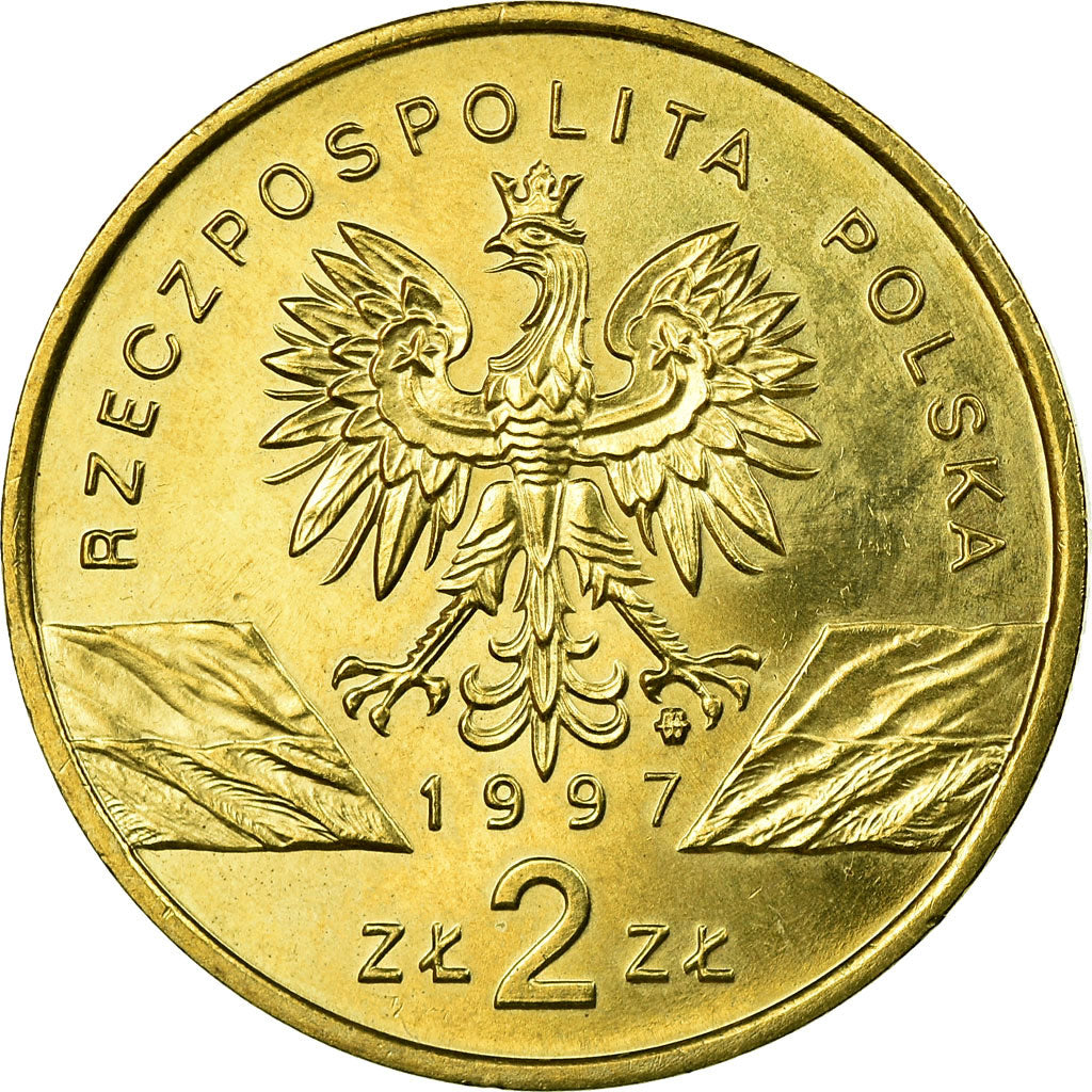 Coin, Poland, Jelonek Rogacz - Lucanus cervus., 2 Zlote, 1997, Warsaw