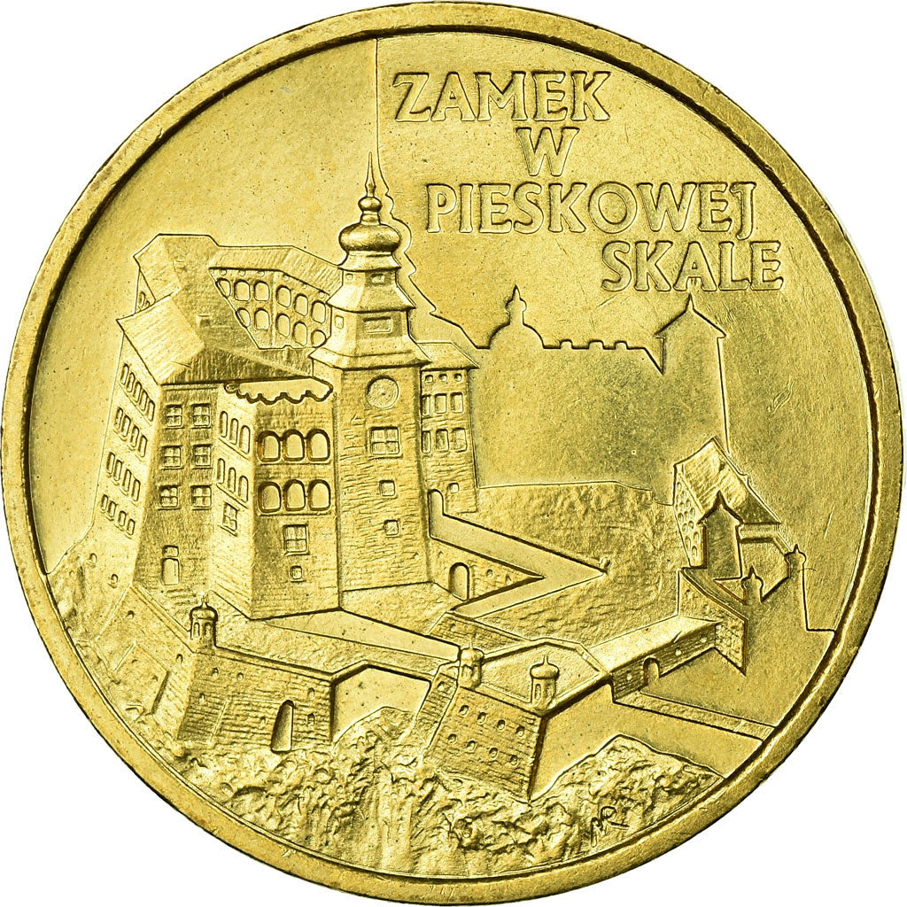 Munten, Polen, Zamek W Pieskowej Skale, 2 Zlote, 1997, Warsaw, PR, Tin, KM:331