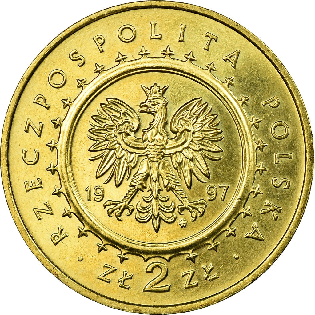 Munten, Polen, Zamek W Pieskowej Skale, 2 Zlote, 1997, Warsaw, PR, Tin, KM:331