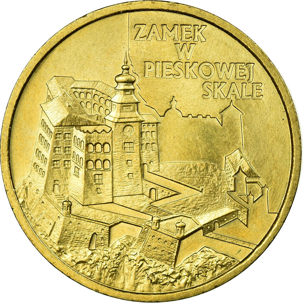 Munten, Polen, Zamek W Pieskowej Skale, 2 Zlote, 1997, Warsaw, PR, Tin, KM:331