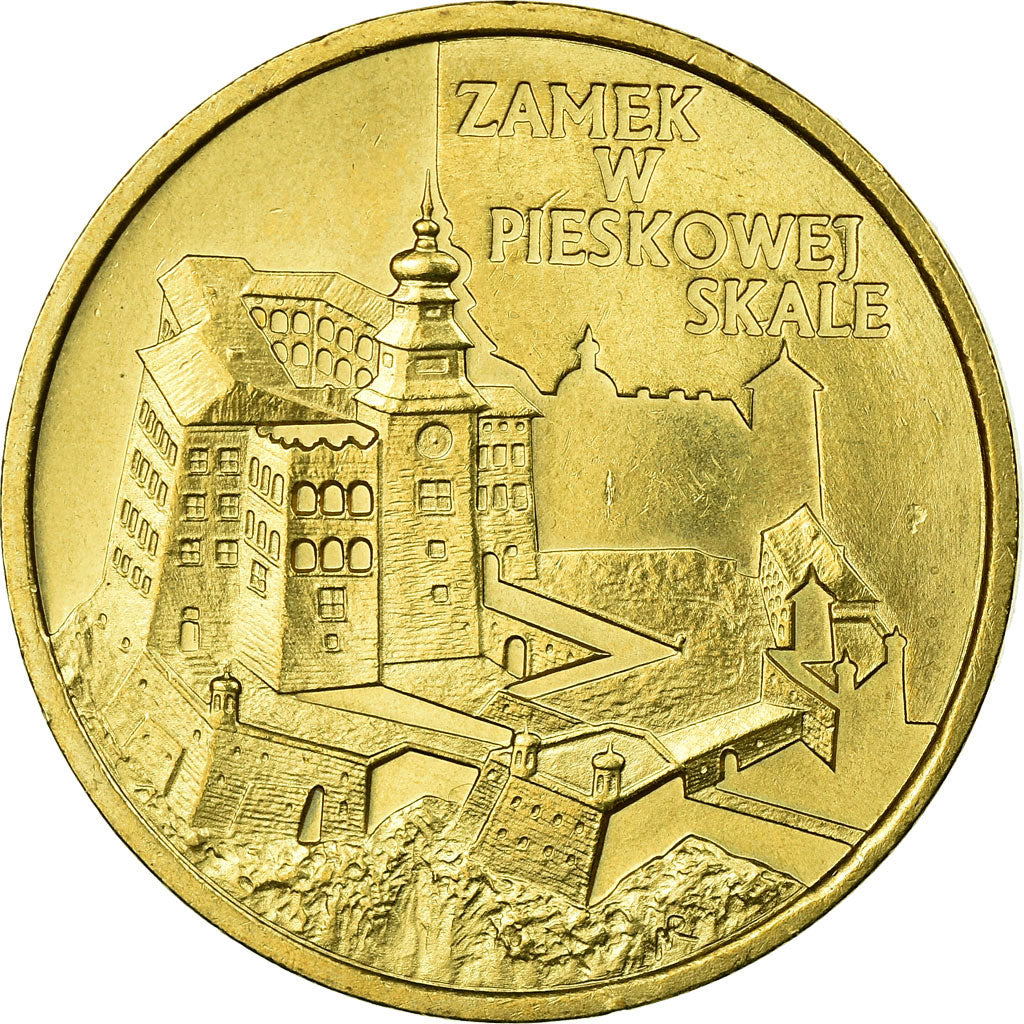 Munten, Polen, Zamek W Pieskowej Skale, 2 Zlote, 1997, Warsaw, PR, Tin, KM:331