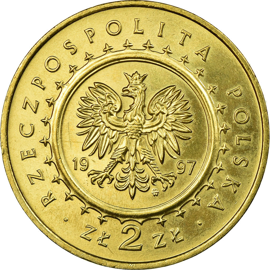 Munten, Polen, Zamek W Pieskowej Skale, 2 Zlote, 1997, Warsaw, PR, Tin, KM:331