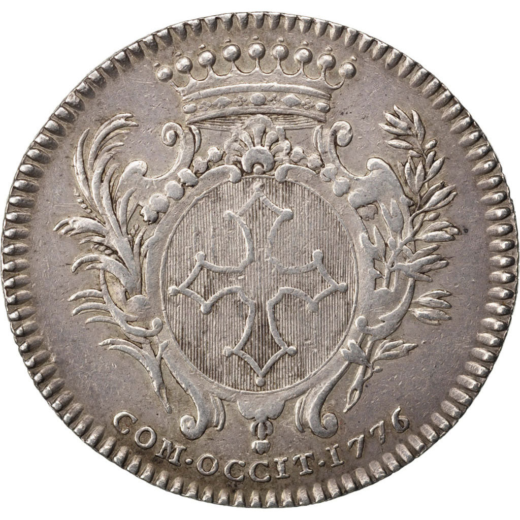 France, Royal, Token, 1776, AU(55-58), Silver, Feuardent #10993, 11.21