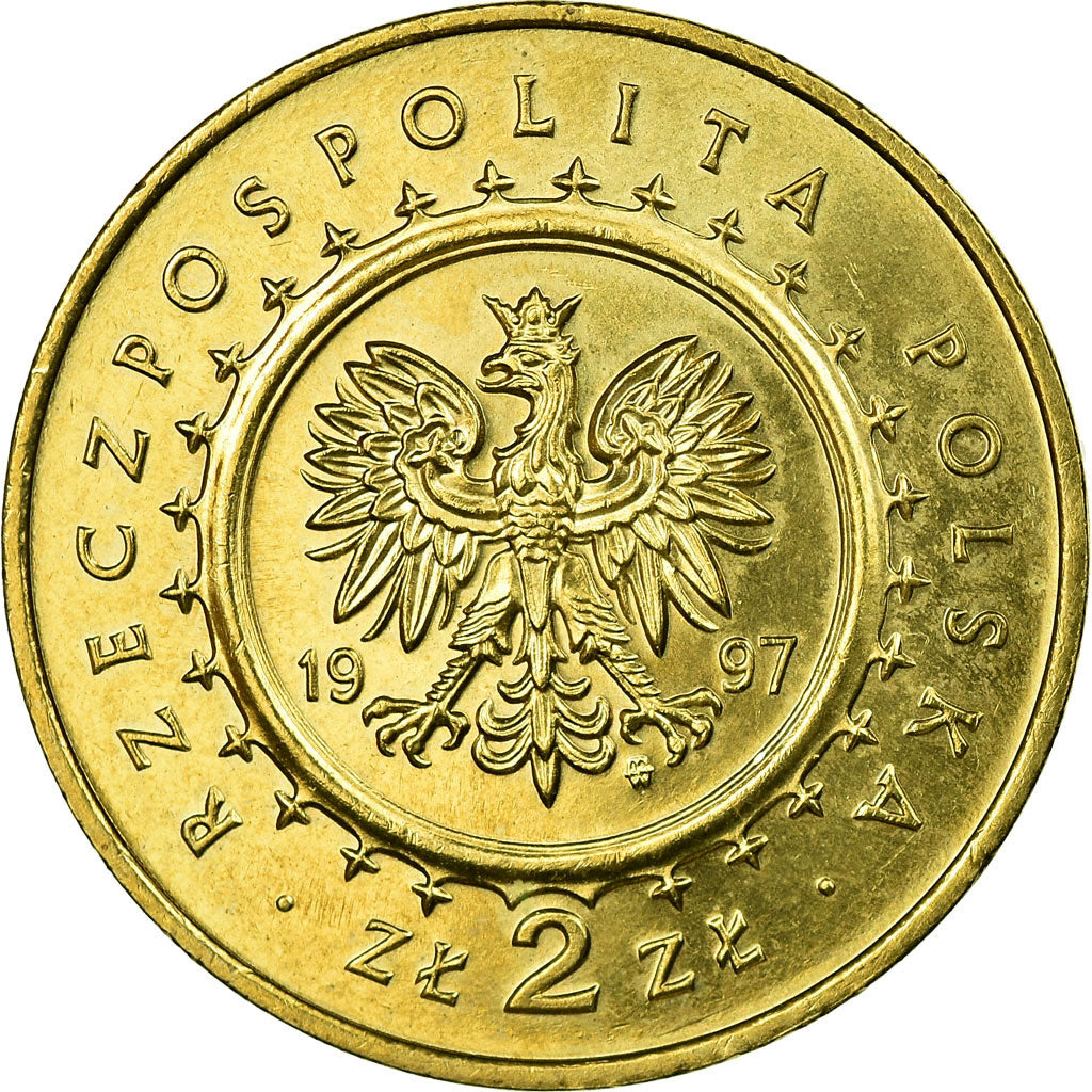 Munten, Polen, Zamek W Pieskowej Skale, 2 Zlote, 1997, Warsaw, ZF+, Tin, KM:331