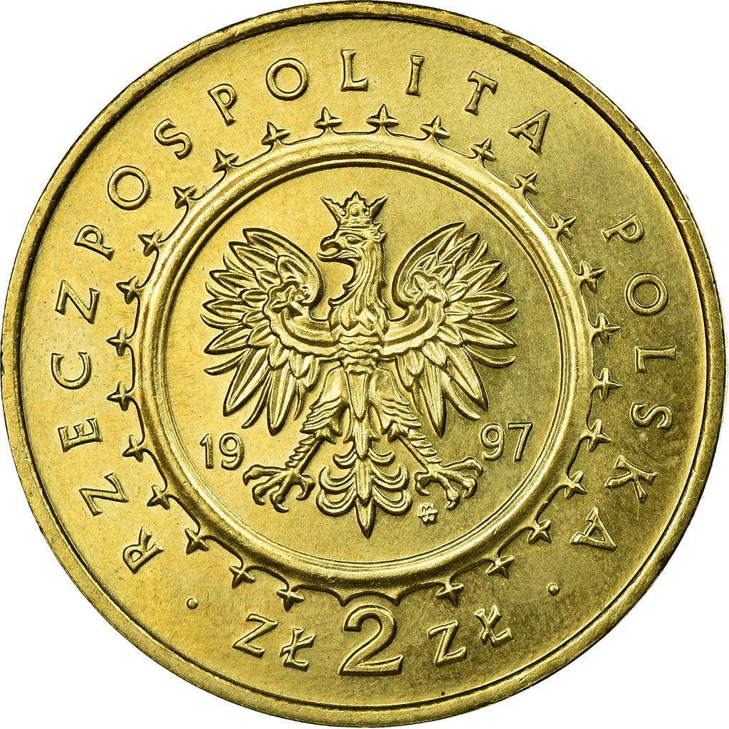 Munten, Polen, Zamek W Pieskowej Skale, 2 Zlote, 1997, Warsaw, PR, Tin, KM:331