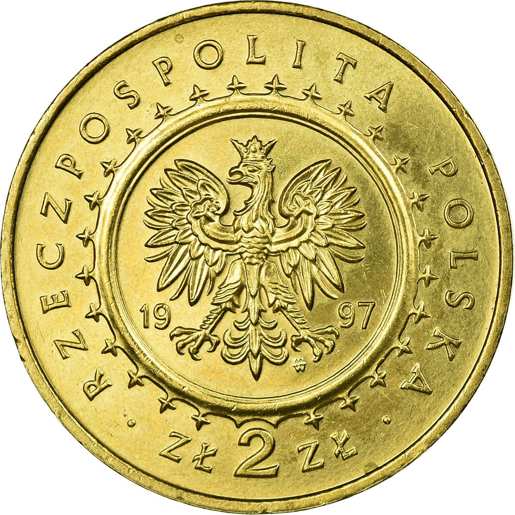 Munten, Polen, Zamek W Pieskowej Skale, 2 Zlote, 1997, Warsaw, ZF+, Tin, KM:331