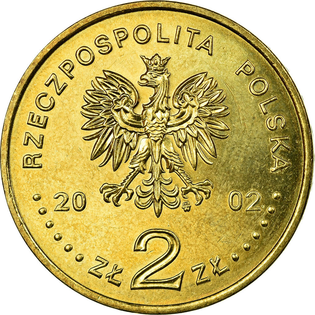 Coin, Poland, Bronislaw Malinowski, 2 Zlote, 2002, Warsaw, AU(55-58), Brass