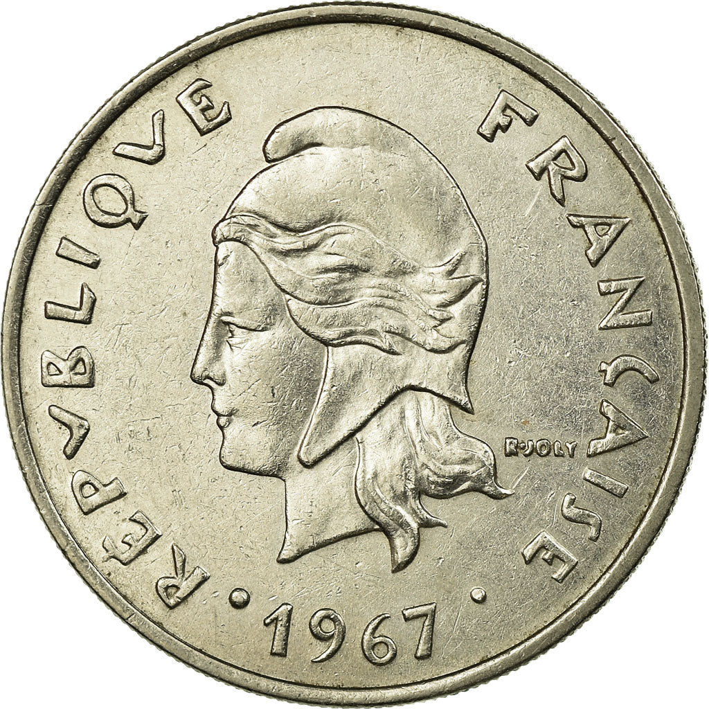 Monnaie, French Polynesia, 20 Francs, 1967, Paris, TTB, Nickel, KM:6