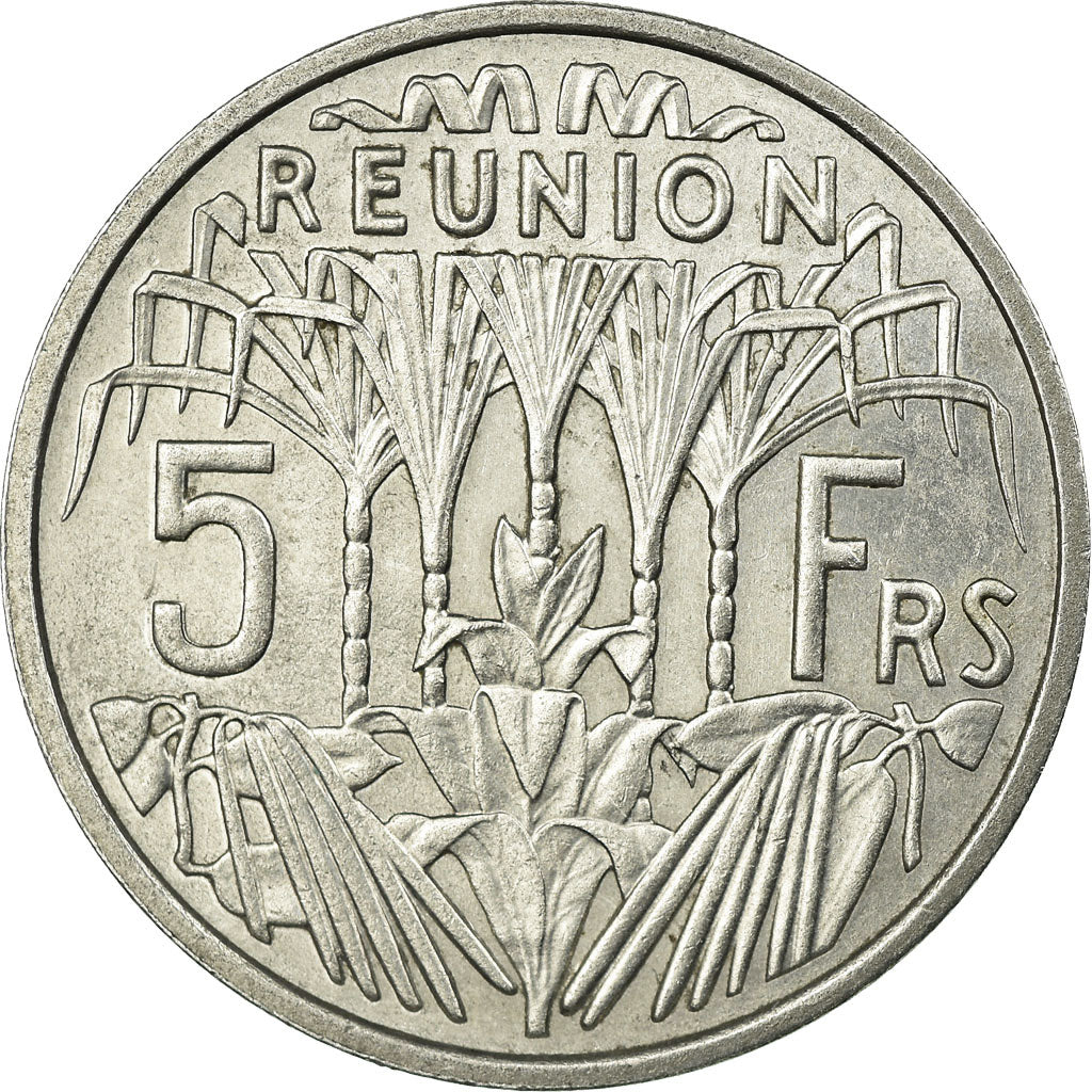 Coin, Réunion, 5 Francs, 1955, AU(50-53), Aluminum, KM:9