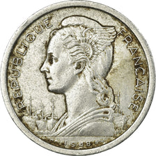 Coin, Réunion, 2 Francs, 1948, VF(30-35), Aluminum, KM:8