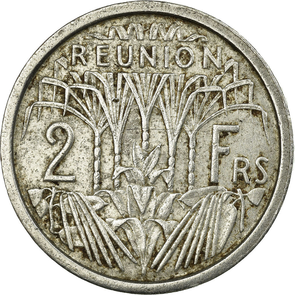 Coin, Réunion, 2 Francs, 1948, VF(30-35), Aluminum, KM:8