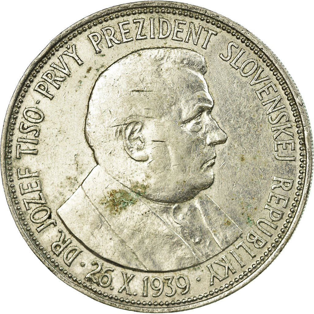 Coin, Slovakia, 20 Korun, 1939, VF(30-35), Silver, KM:3