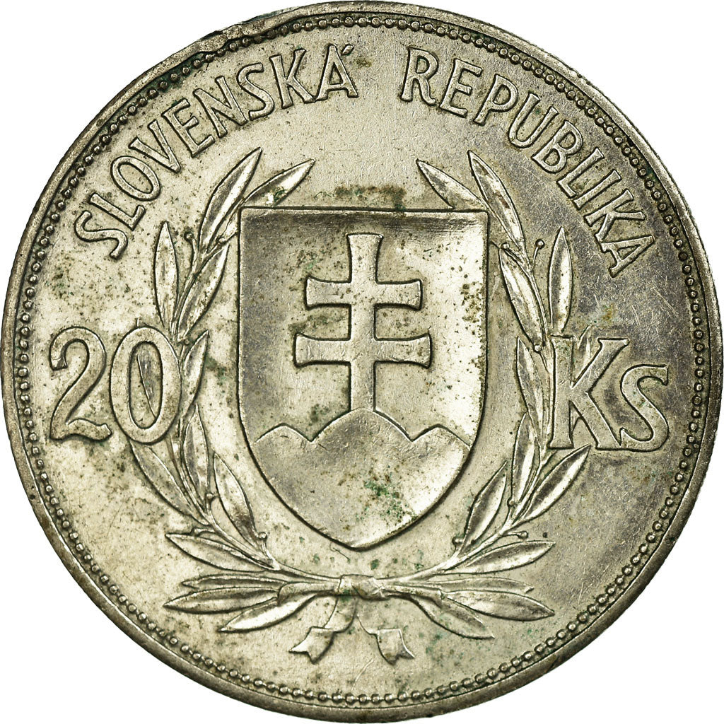 Coin, Slovakia, 20 Korun, 1939, VF(30-35), Silver, KM:3