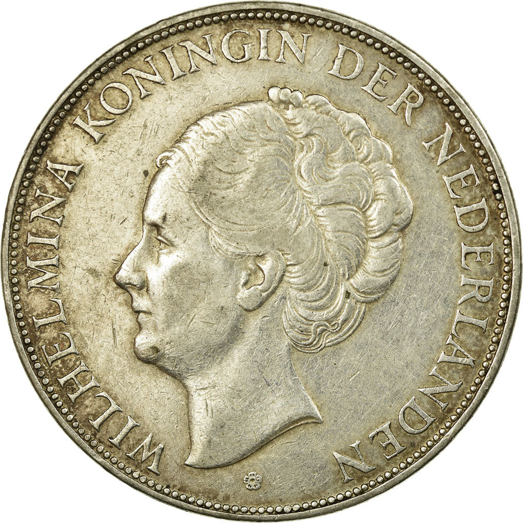 Coin, Netherlands, Wilhelmina I, 2-1/2 Gulden, 1932, EF(40-45), Silver, KM:165