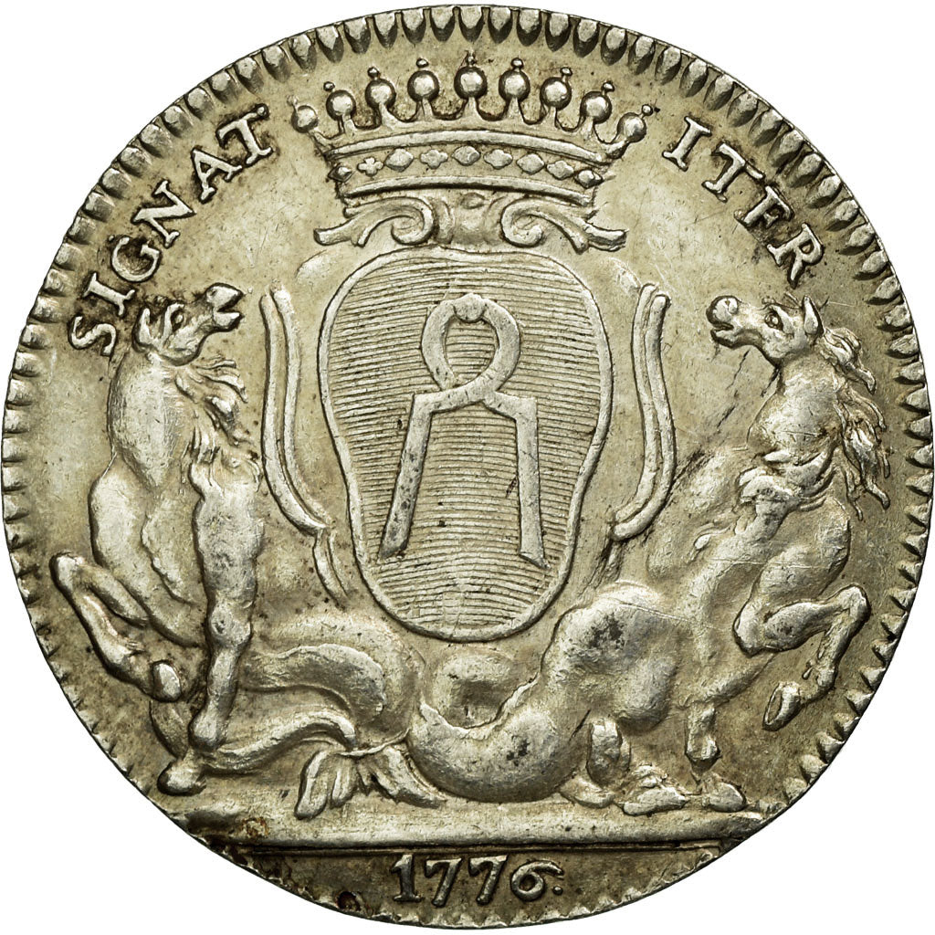 France, Token, Royal, 1776, AU(50-53), Silver, Feuardent:8930