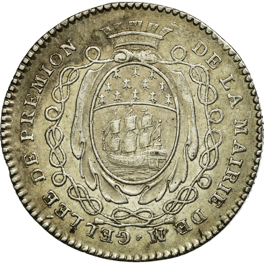 France, Token, Royal, 1776, AU(50-53), Silver, Feuardent:8930