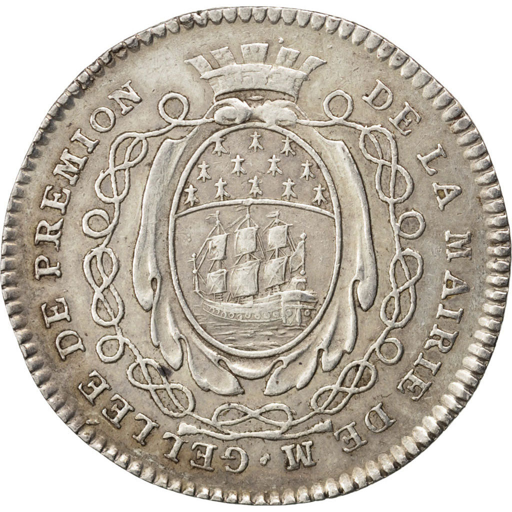France, Royal, Token, 1776, AU(55-58), Silver, Feuardent #8930, 6.59