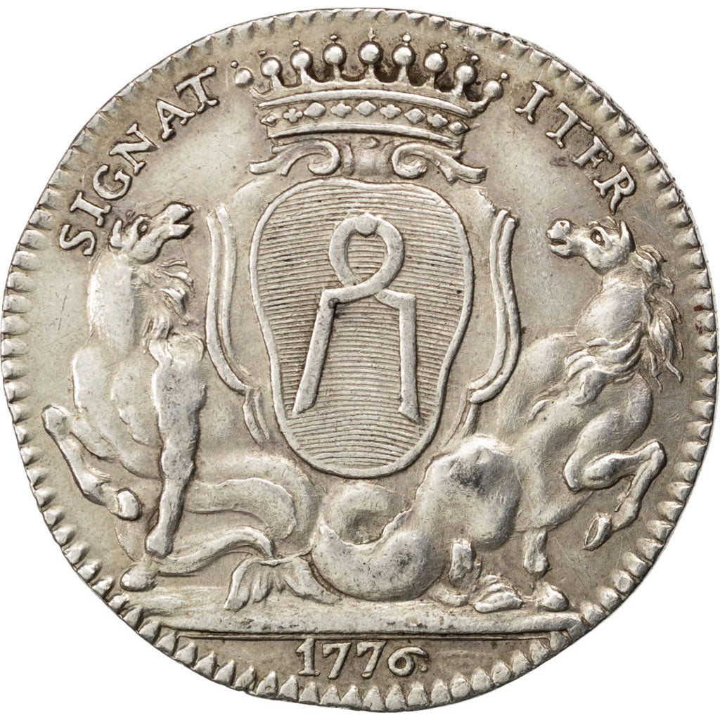 France, Royal, Token, 1776, AU(55-58), Silver, Feuardent #8930, 6.59