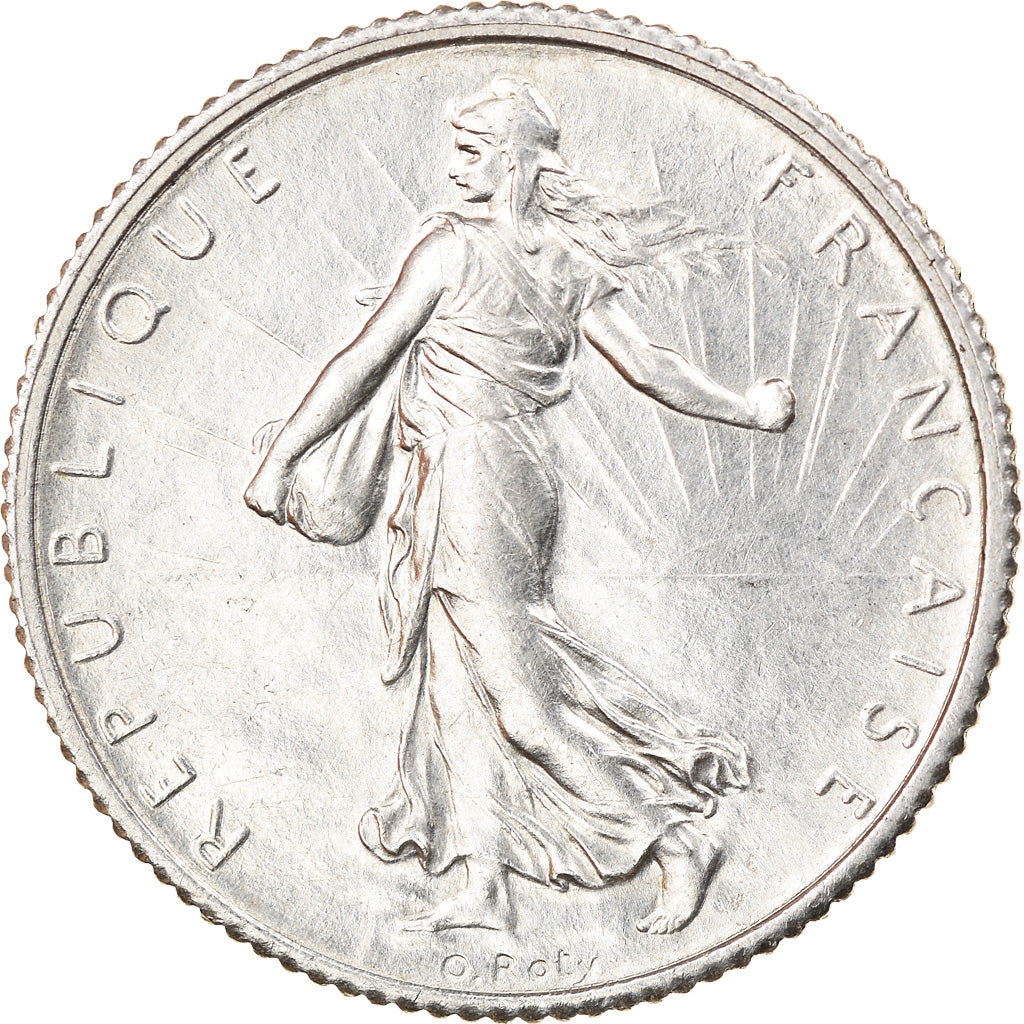 Coin, France, Semeuse, Franc, 1920, Paris, MS(60-62), Silver, KM:844.1