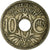 Munten, Frankrijk, Lindauer, 10 Centimes, 1921, FR+, Copper-nickel, KM:866a