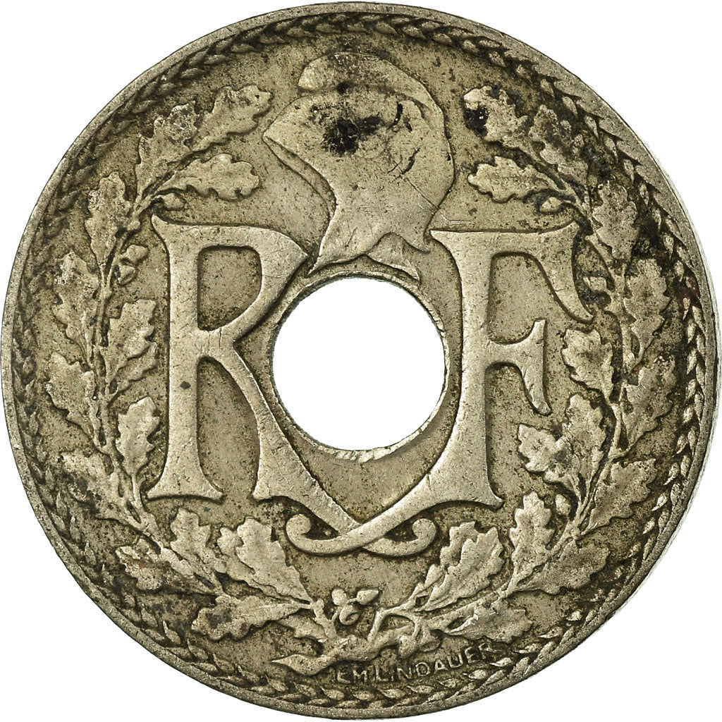 Munten, Frankrijk, Lindauer, 10 Centimes, 1927, FR+, Copper-nickel, KM:866a