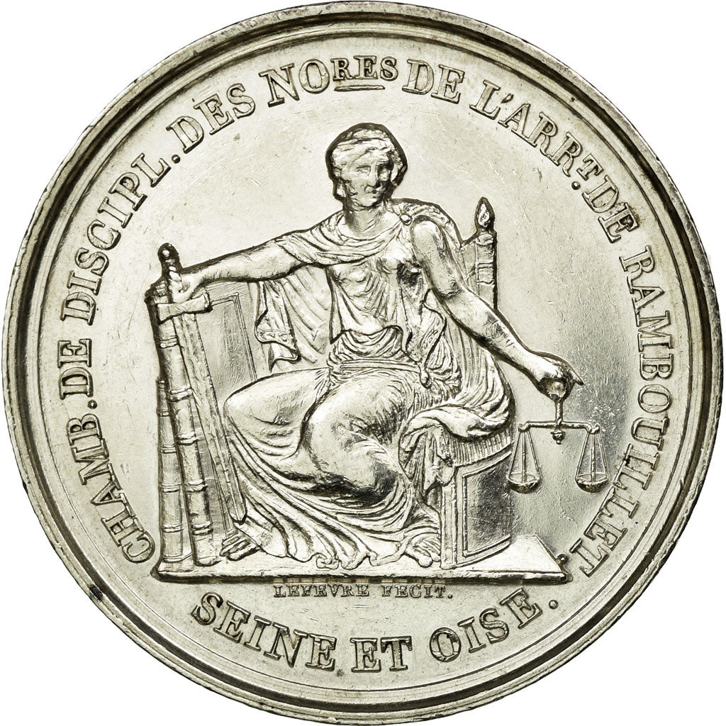 France, Token, Notary, AU(55-58), Silver, Lerouge:341