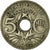 Moneta, Francja, Lindauer, 5 Centimes, 1932, VF(30-35), Miedź-Nikiel, KM:875