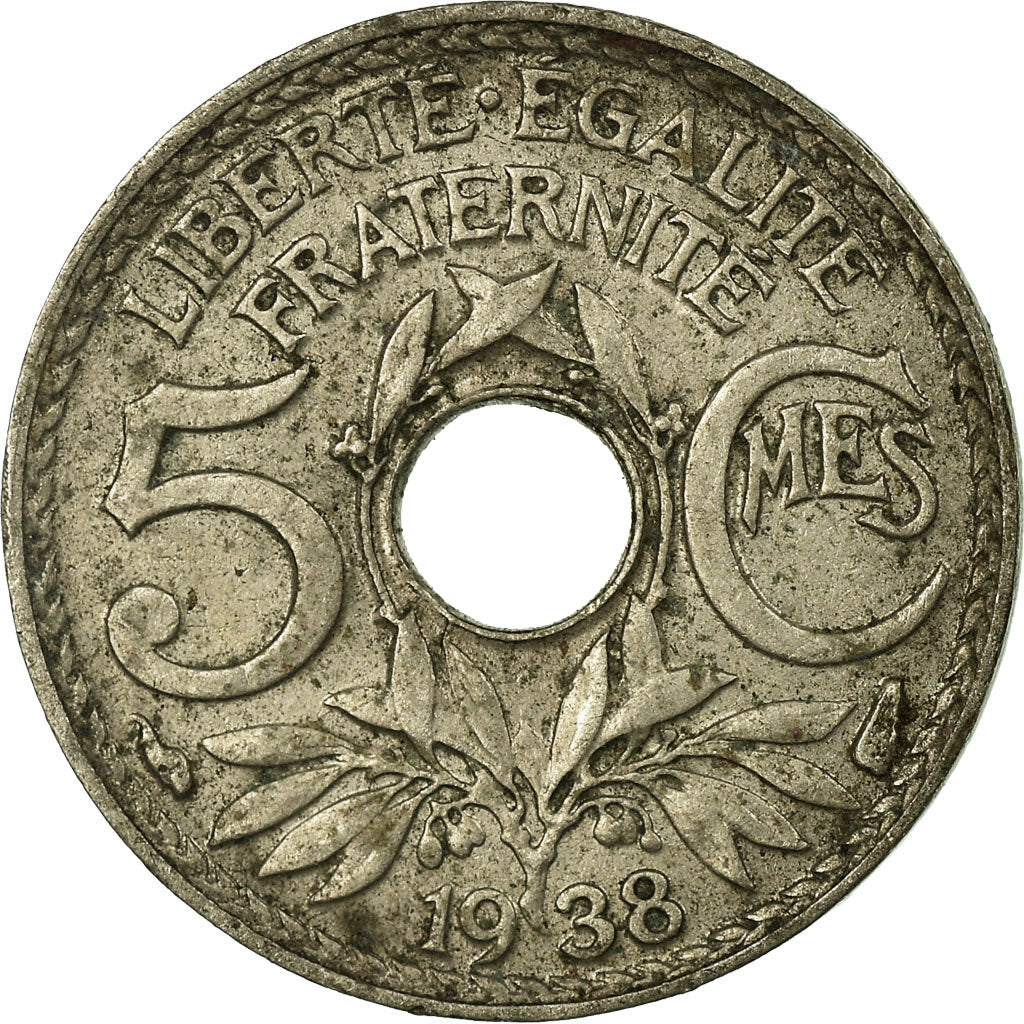 Coin, France, Lindauer, 5 Centimes, 1938, VF(30-35), Copper-nickel, KM:875