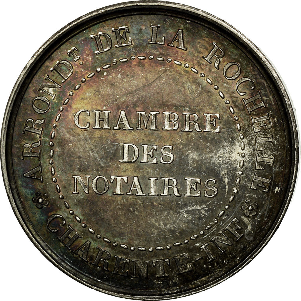 France, Token, Notary, 1835, AU(50-53), Silver, Lerouge:353