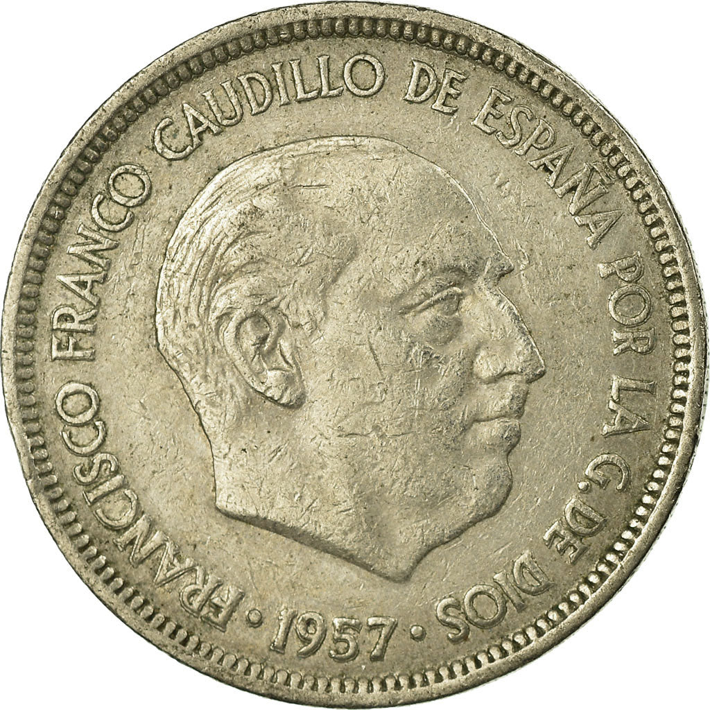 Moneta, Hiszpania, Caudillo and regent, 5 Pesetas, 1972, EF(40-45)