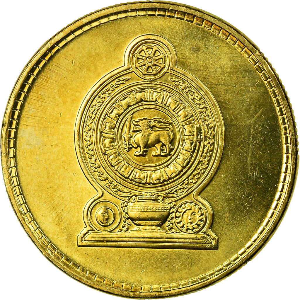 Coin, Sri Lanka, Rupee, 2009, AU(55-58), Brass plated steel, KM:136.3