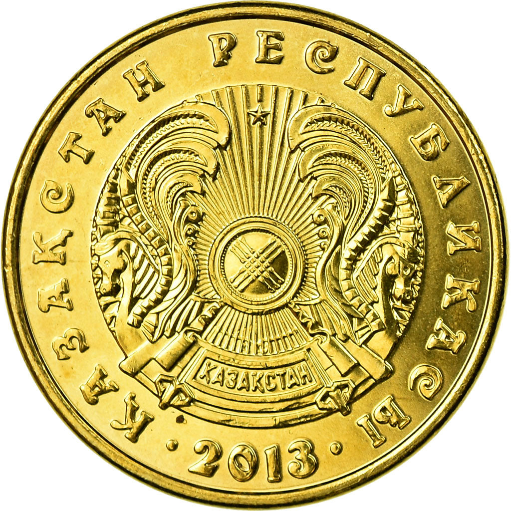 Coin, Kazakhstan, 5 Tenge, 2013, Kazakhstan Mint, AU(55-58), Nickel-brass