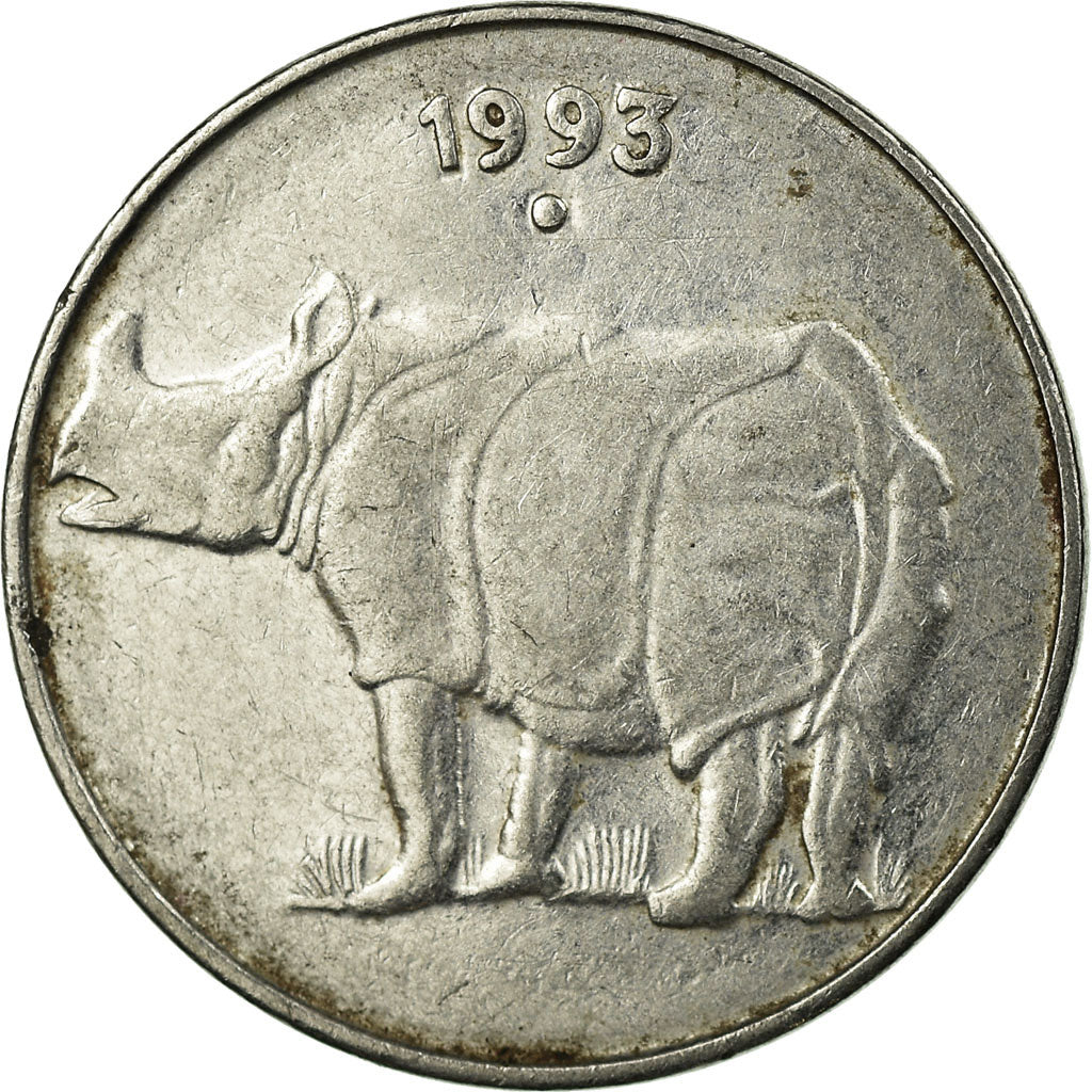 Coin, INDIA-REPUBLIC, 25 Paise, 1993, EF(40-45), Stainless Steel, KM:54
