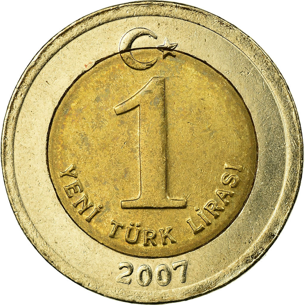 Münze, Türkei, New Lira, 2007, Istanbul, SS, Bi-Metallic, KM:1169