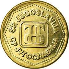 Coin, Yugoslavia, 100 Dinara, 1993, AU(55-58), Brass, KM:159