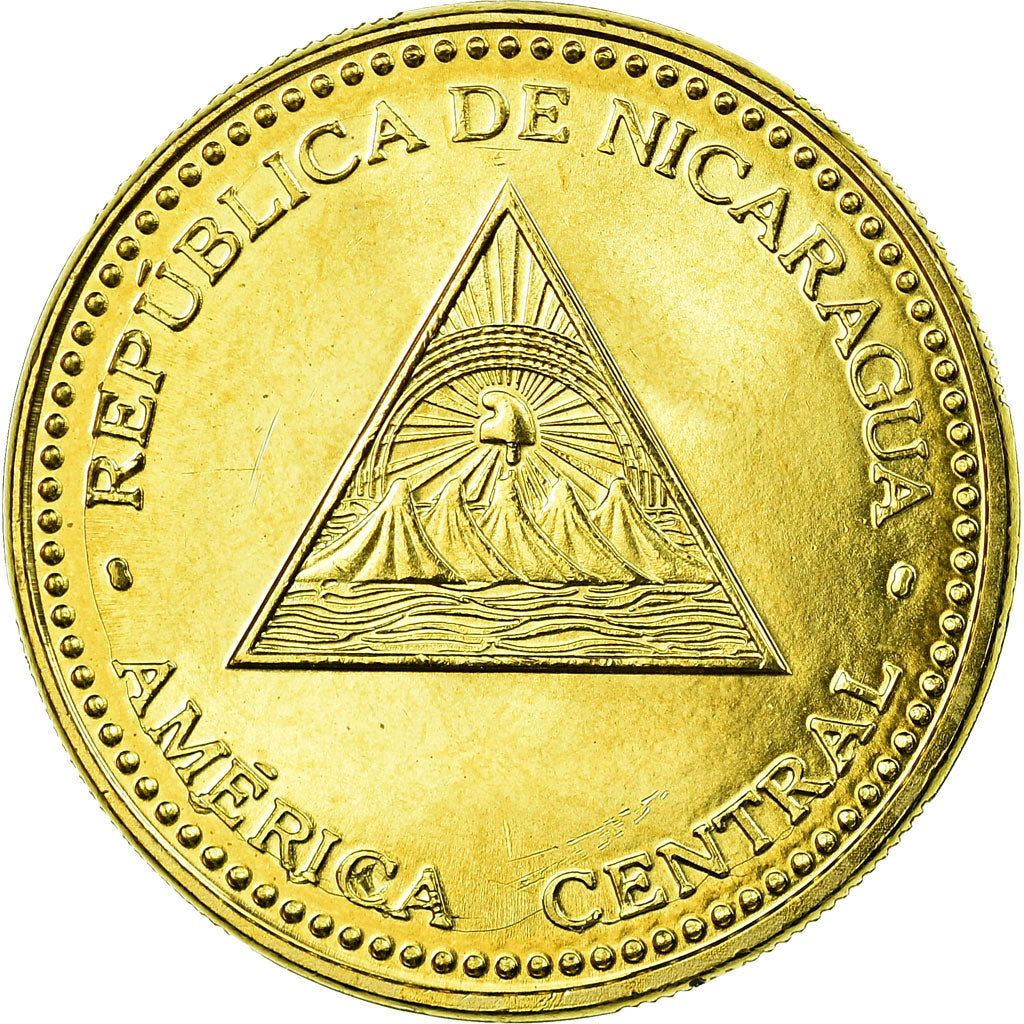 Monnaie, Nicaragua, 25 Centavos, 2007, British Royal Mint, SUP, Brass plated